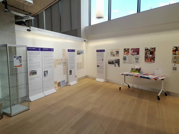 View of the exhibition space available at Greenhill Library