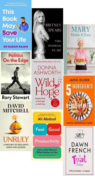 Image shows a selection of book jackets for the recommended titles below.