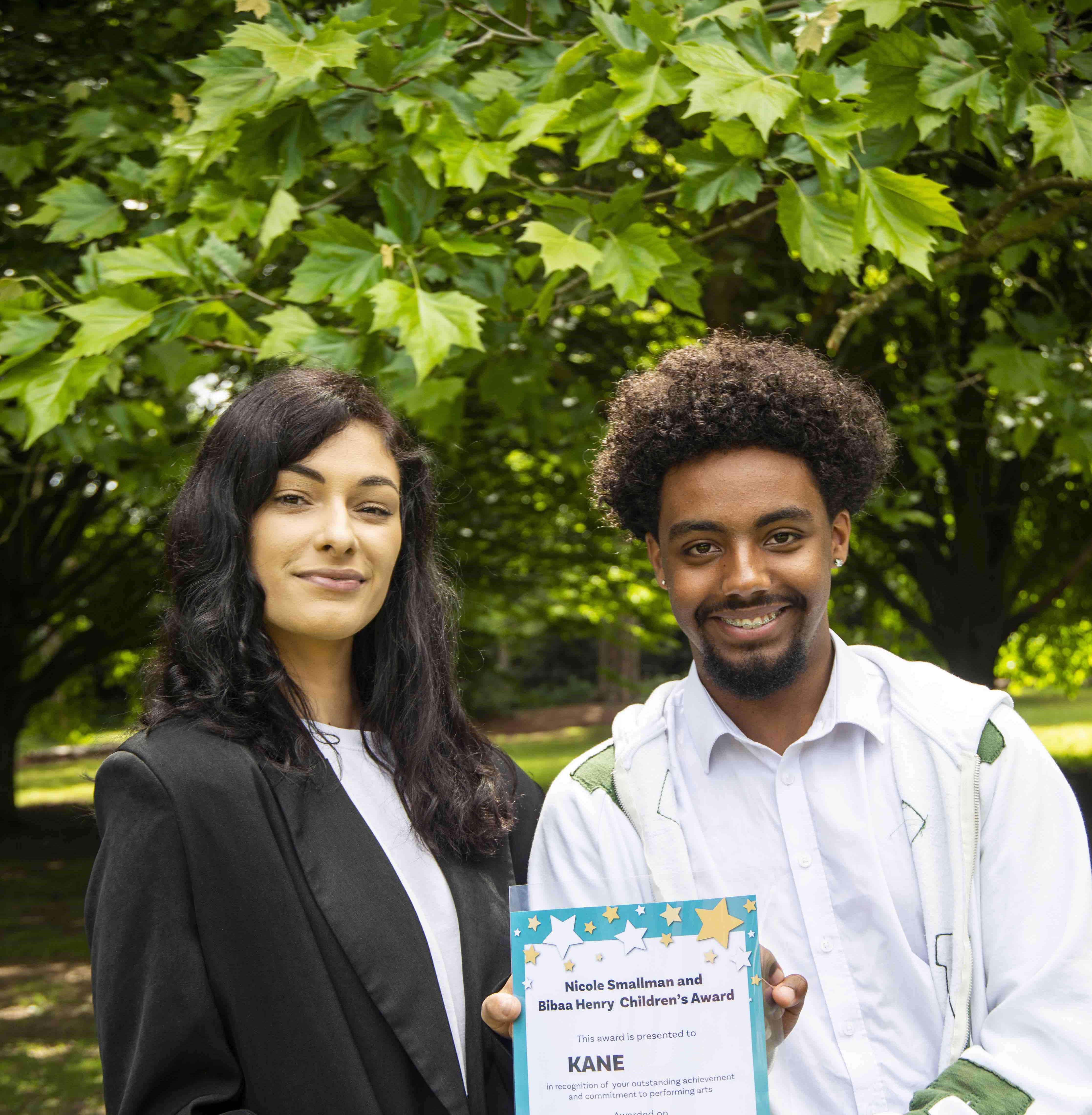 Award winner Kane and his social worker