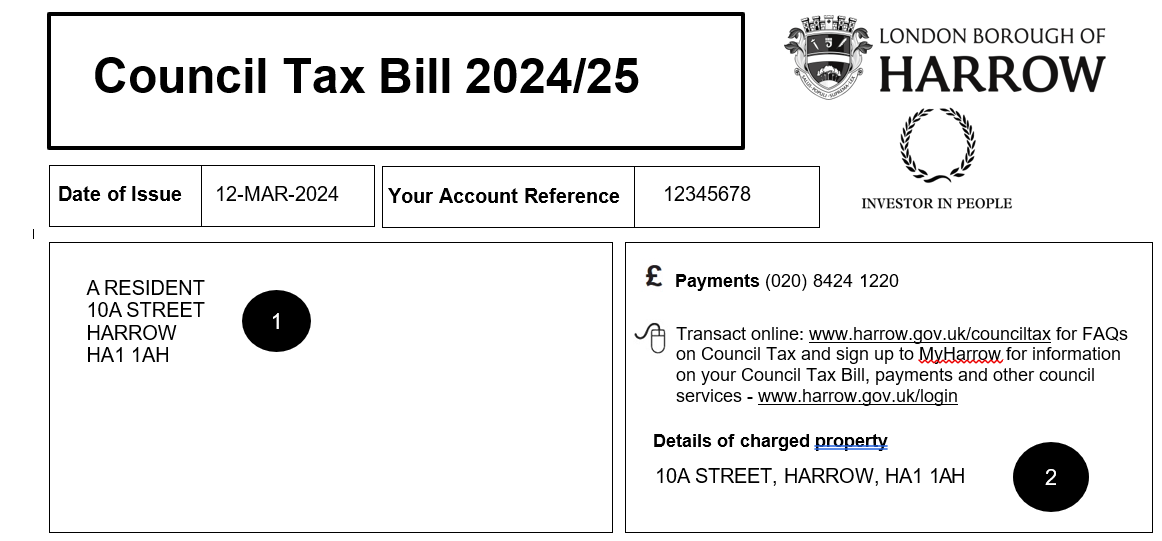 Council Tax example bill Understanding my bill London Borough of Harrow