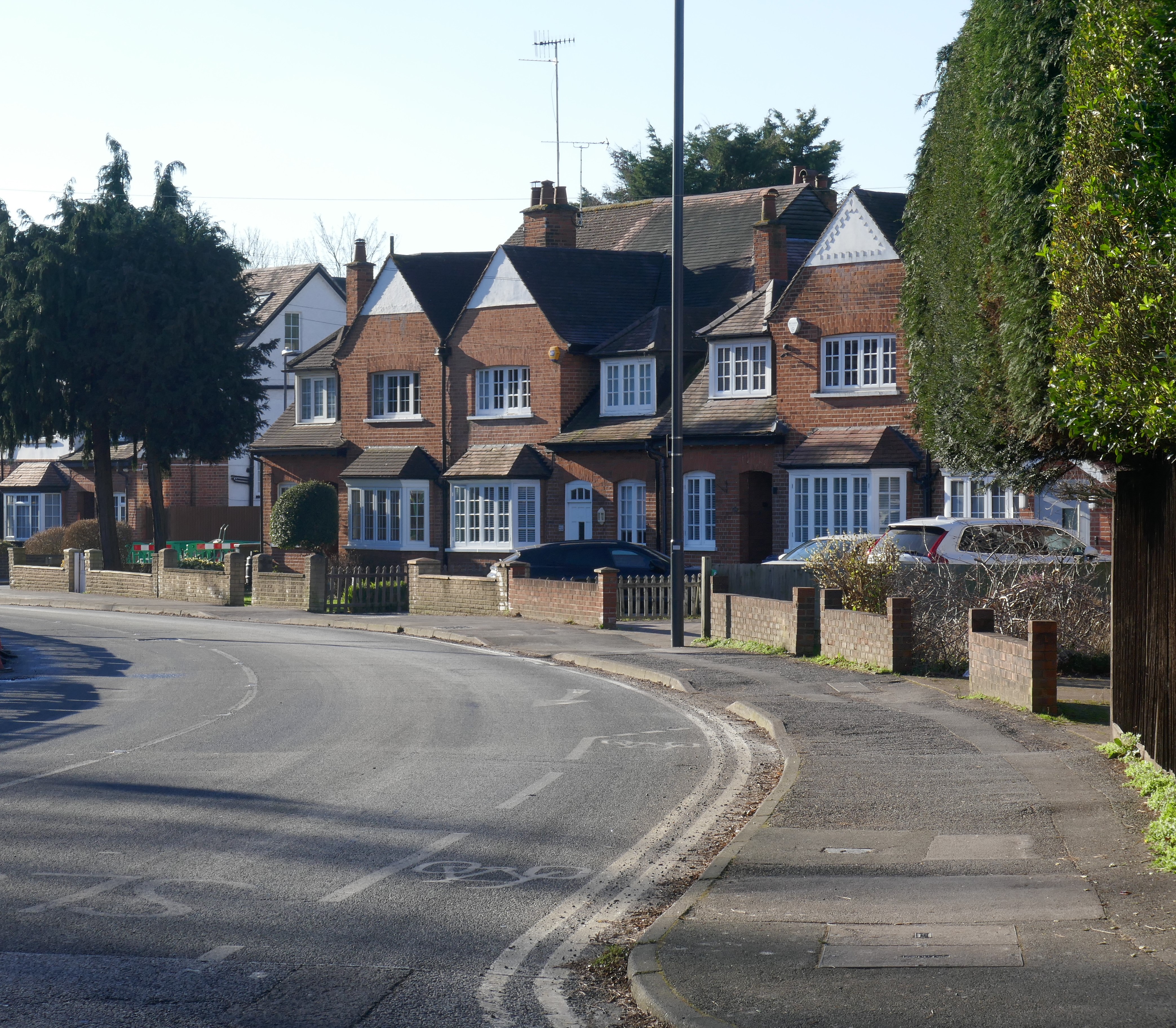 Street view of properties in Eastcote Road