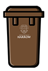 Garden waste bin icon