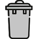 Grey bin icon