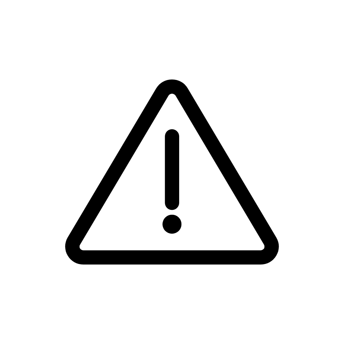 Icon warning black
