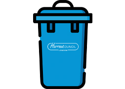 Recycling waste bin icon