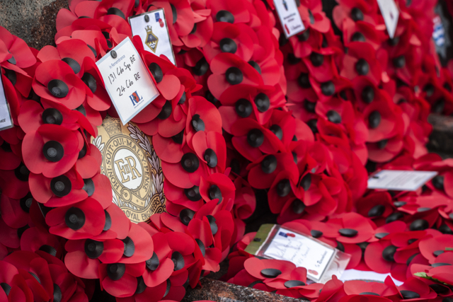 Remembrance Sunday Wreath at War memorial