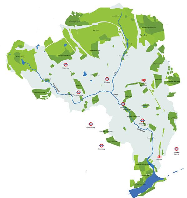 Silk stream catchment map website