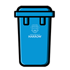 Recycling waste bin icon