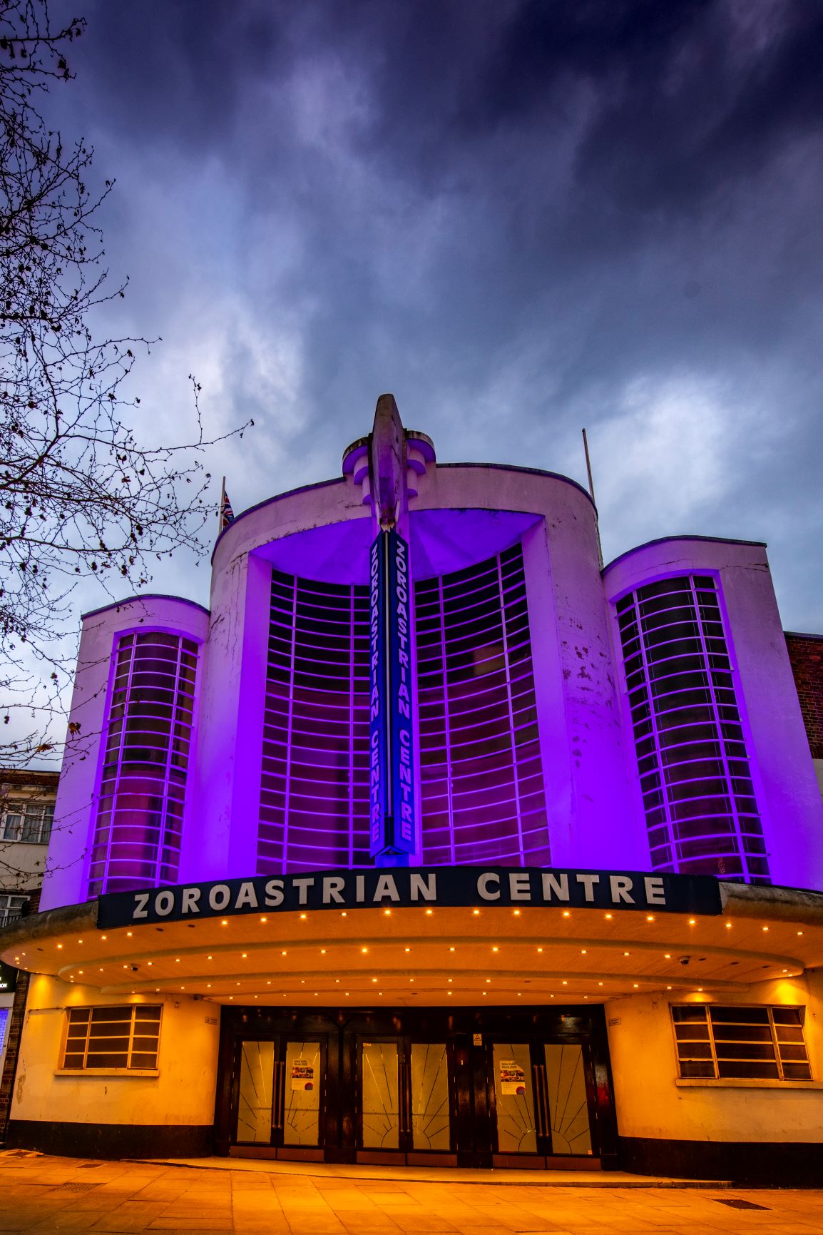 Zoroastrian Centre goes purple