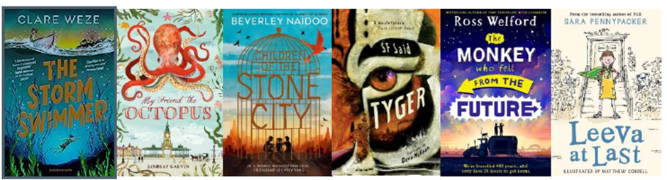 Image showing book jackets for the titles nominated for the junior book award