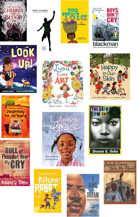 Range of book jacket images showing recommended reads for Black History Month
