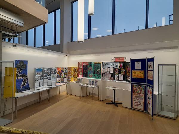 View showing exhibition space available at Greenhill Library