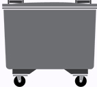 Household bin for flat