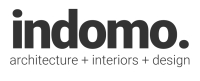 Logo: indomo. Architecture + interiors + design