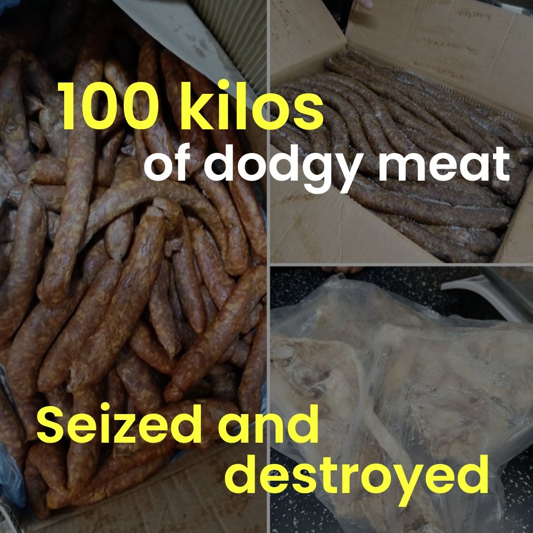 100 kg of dodgy meat seized and destroyed