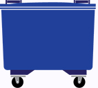 Recycling bin for flat