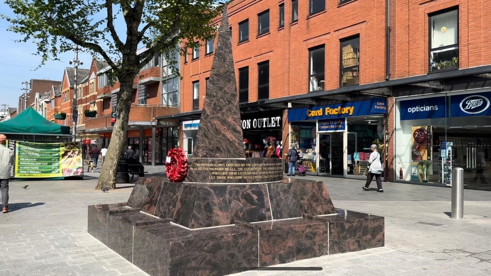 War Memorial in Harrow Town Centre